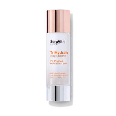 A tube of TriHydrate, a hydrating hyaluronic acid serum